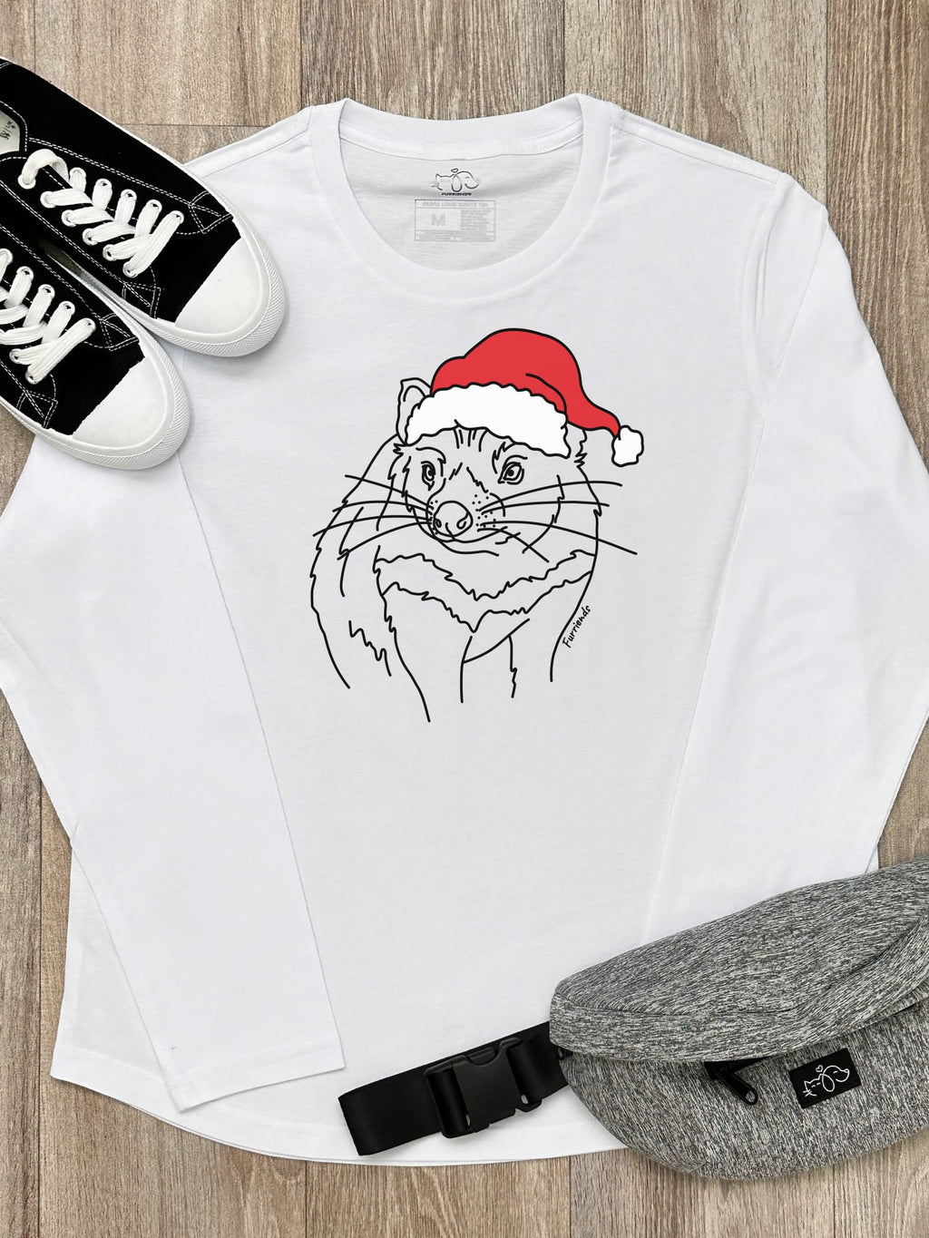 Tasmanian Devil Christmas Edition Olivia Women's Long Sleeve Tee