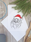 Tasmanian Devil Christmas Edition Tea Towel