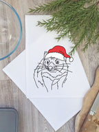 Tasmanian Devil Christmas Edition Tea Towel