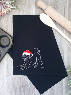 Boxer Christmas Edition Tea Towel