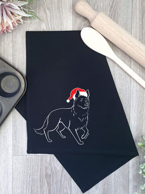 German Shepherd Christmas Edition Tea Towel