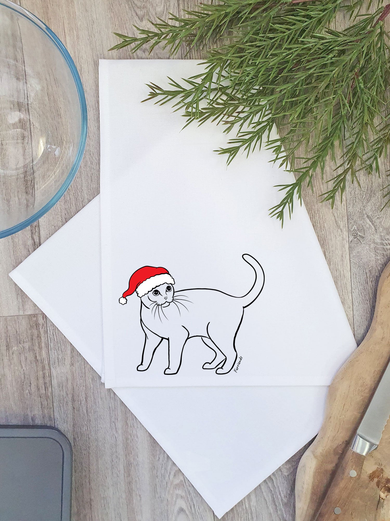 Burmese Christmas Edition Tea Towel