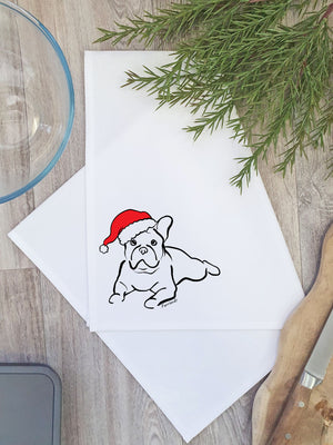 French Bulldog Christmas Edition Tea Towel