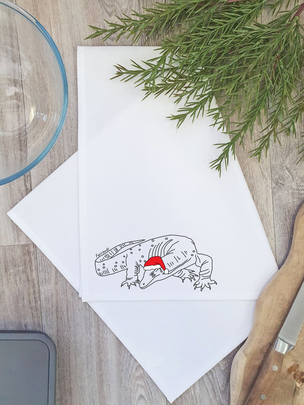 Lace Monitor Christmas Edition Tea Towel