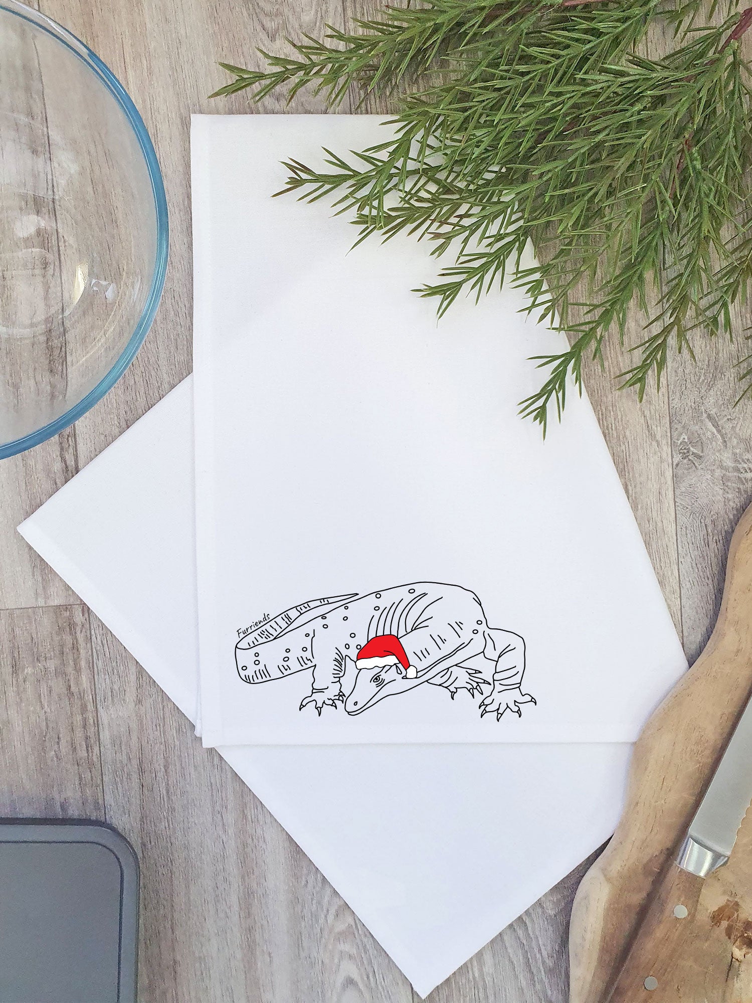 Lace Monitor Christmas Edition Tea Towel
