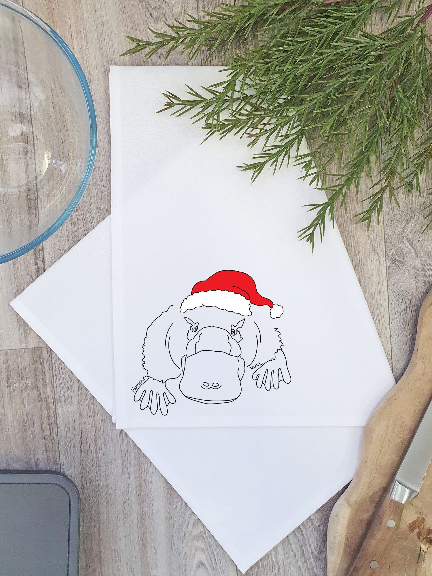 Platypus Christmas Edition Tea Towel