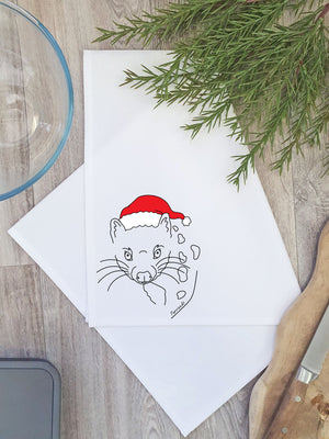 Spotted-Tailed Quoll Christmas Edition Tea Towel
