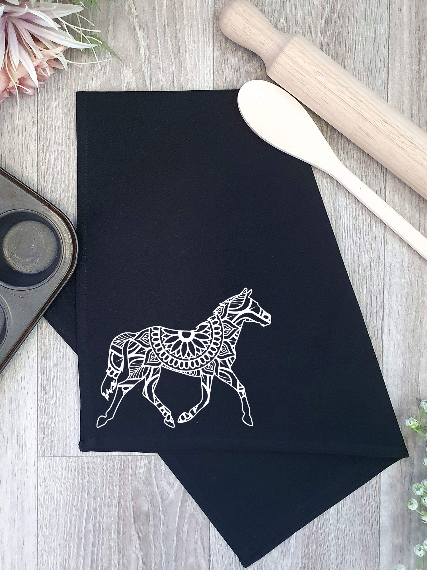Horse Mandala Tea Towel