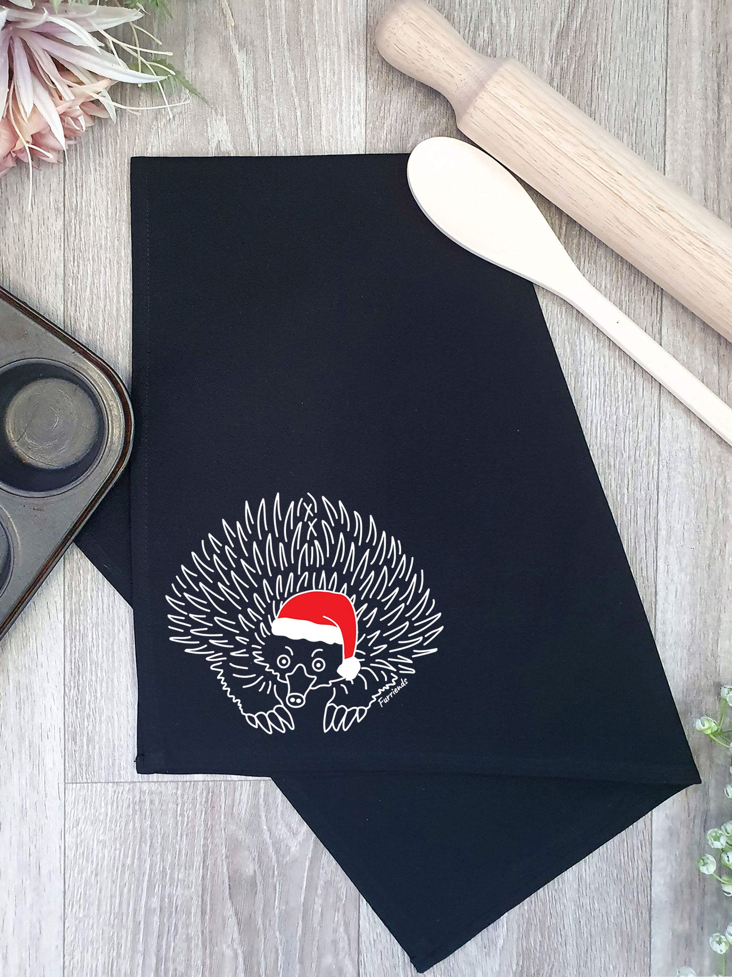 Echidna Christmas Edition Tea Towel