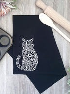 Cat Mandala Tea Towel