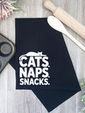Cats. Naps. Snacks. Tea Towel