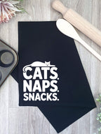 Cats. Naps. Snacks. Tea Towel