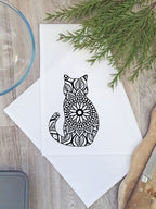 Cat Mandala Tea Towel
