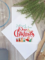 Just A Girl Who Loves Dogs & Christmas Tea Towel