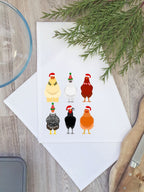 Merry Clucking Christmas Tea Towel