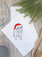 British Bulldog Christmas Edition Tea Towel