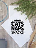 Cats. Naps. Snacks. Tea Towel