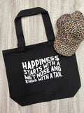 Happiness Starts With A Wet Nose And Ends With A Tail Stella Tote Bag