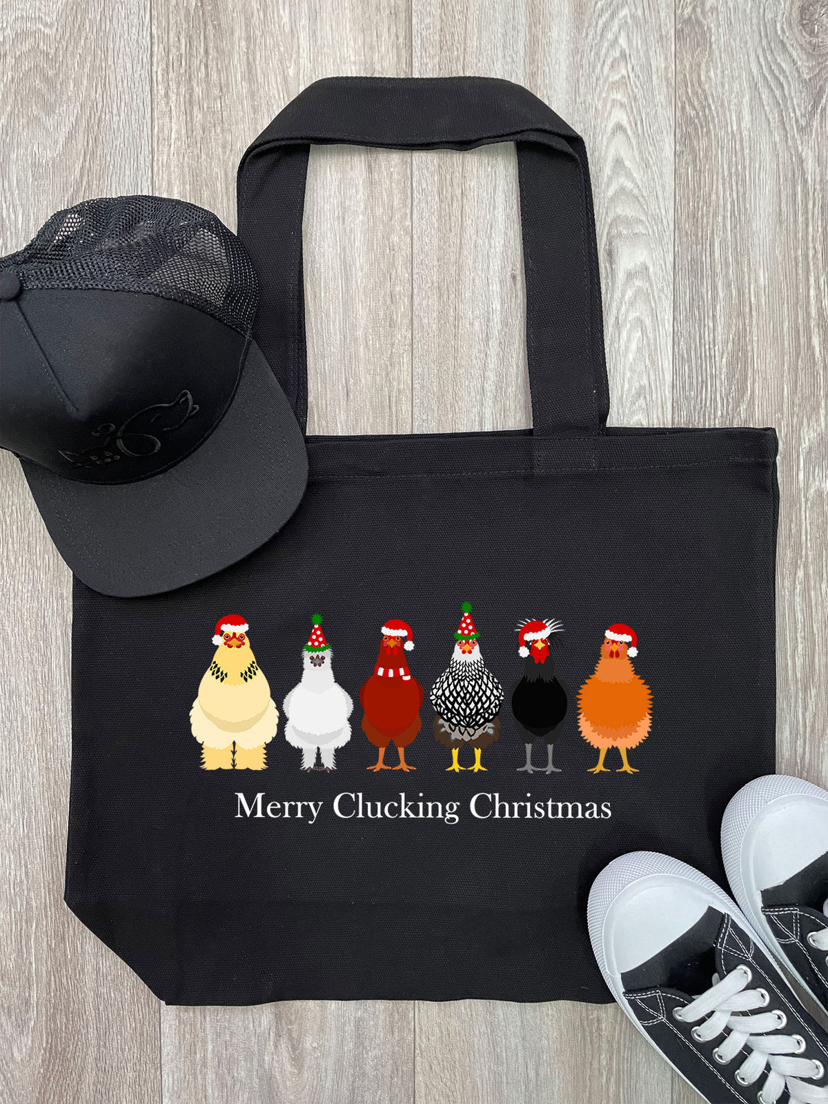 Merry Clucking Christmas Stella Tote Bag
