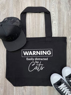Warning. Easily Distracted By Cats Stella Tote Bag