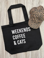 Weekends Coffee & Cats Stella Tote Bag