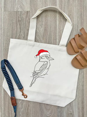 Kookaburra Christmas Edition Cotton Canvas Shoulder Tote Bag