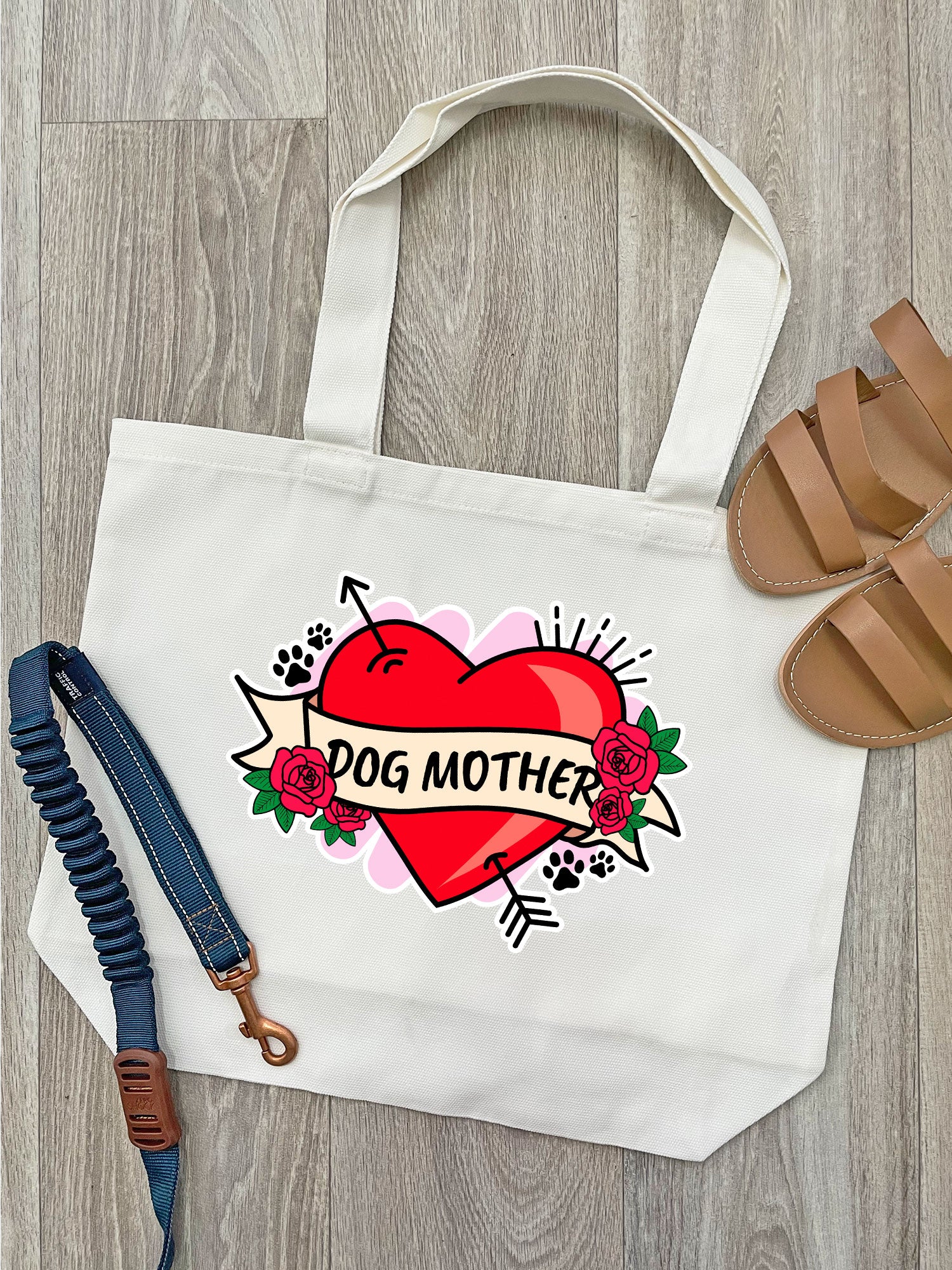 Dog Mother Heart Tattoo Stella Tote Bag
