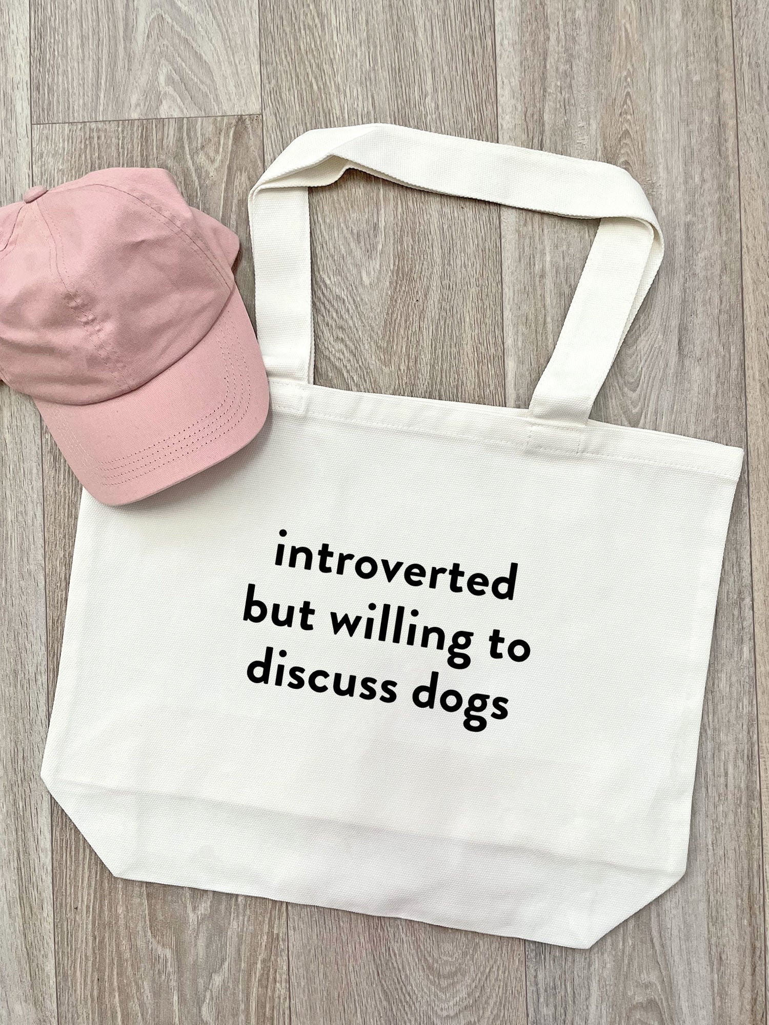Introverted But Willing To Discuss Dogs Stella Tote Bag