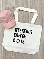 Weekends Coffee & Cats Stella Tote Bag