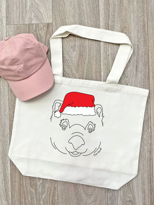 Wombat Christmas Edition Cotton Canvas Shoulder Tote Bag