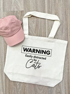 Warning. Easily Distracted By Cats Stella Tote Bag