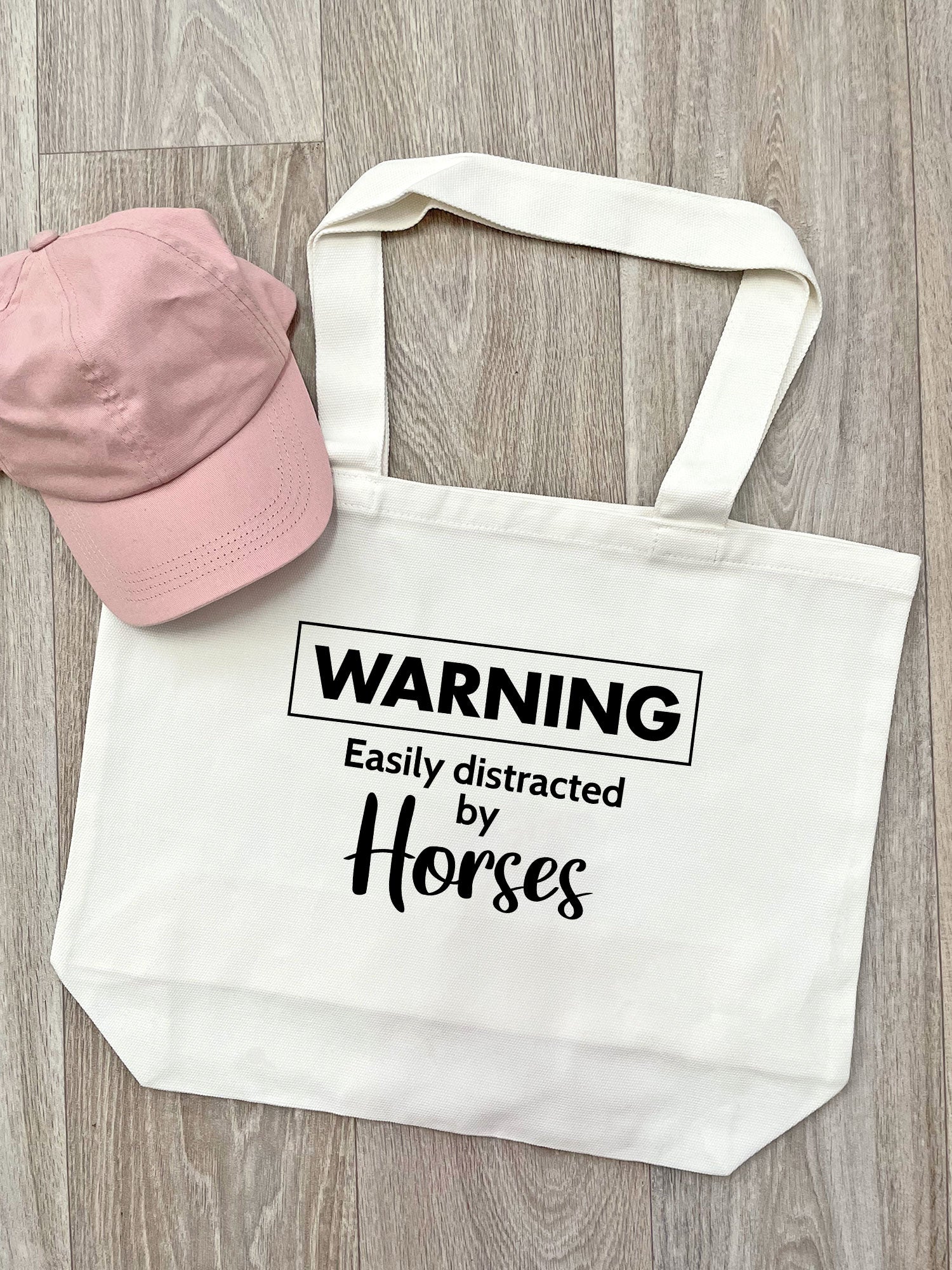Warning. Easily Distracted By Horses Stella Tote Bag