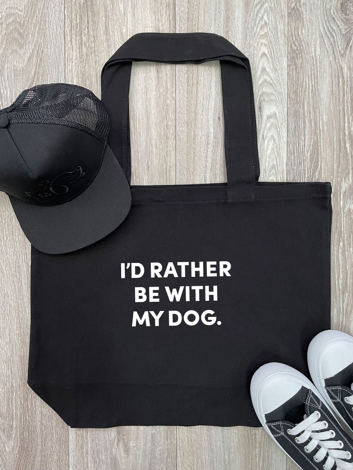 I&#39;d Rather Be With My Dog. Stella Tote Bag