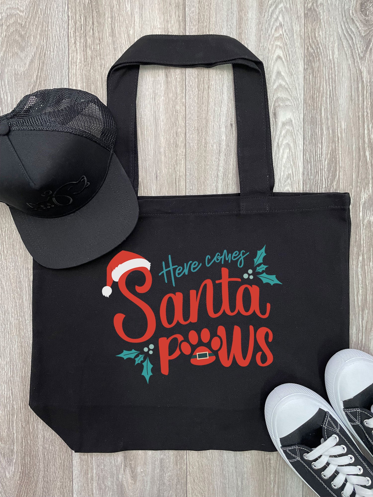 Here Comes Santa Paws Stella Tote Bag