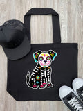 Sugar Skull Dog Stella Tote Bag