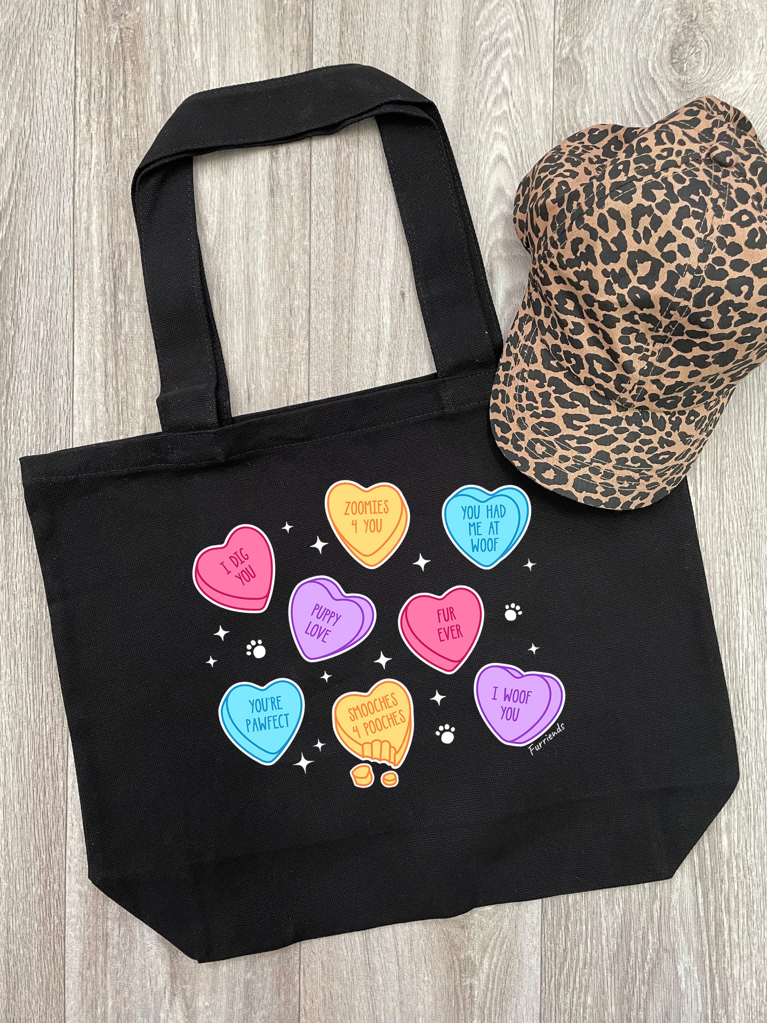 Candy Hearts - Dog Stella Tote Bag