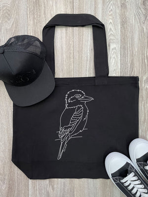 Kookaburra Cotton Canvas Shoulder Tote Bag
