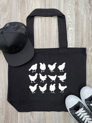 The Flock Cotton Canvas Shoulder Tote Bag