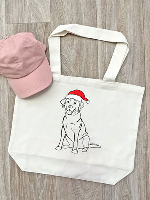 Labrador Christmas Edition Cotton Canvas Shoulder Tote Bag