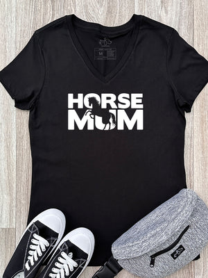 Horse Mum Silhouette Emma V-Neck Tee