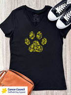 LIMITED EDITION Light After Dark Paw Print Emma V-Neck Tee