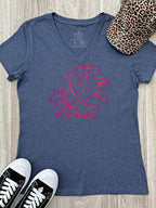 Just A Girl Who Loves Horses Emma V-Neck Tee
