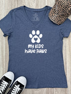 My Kids Have Paws Emma V-Neck Tee