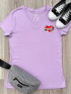 Dog Mother Heart Tattoo Emma V-Neck Tee