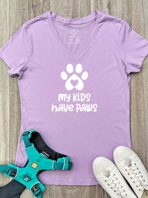 My Kids Have Paws Emma V-Neck Tee