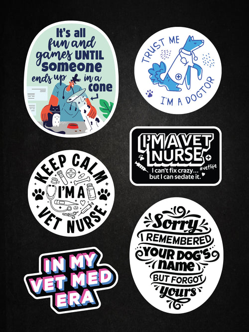 Vet Nurse Life Sticker Pack