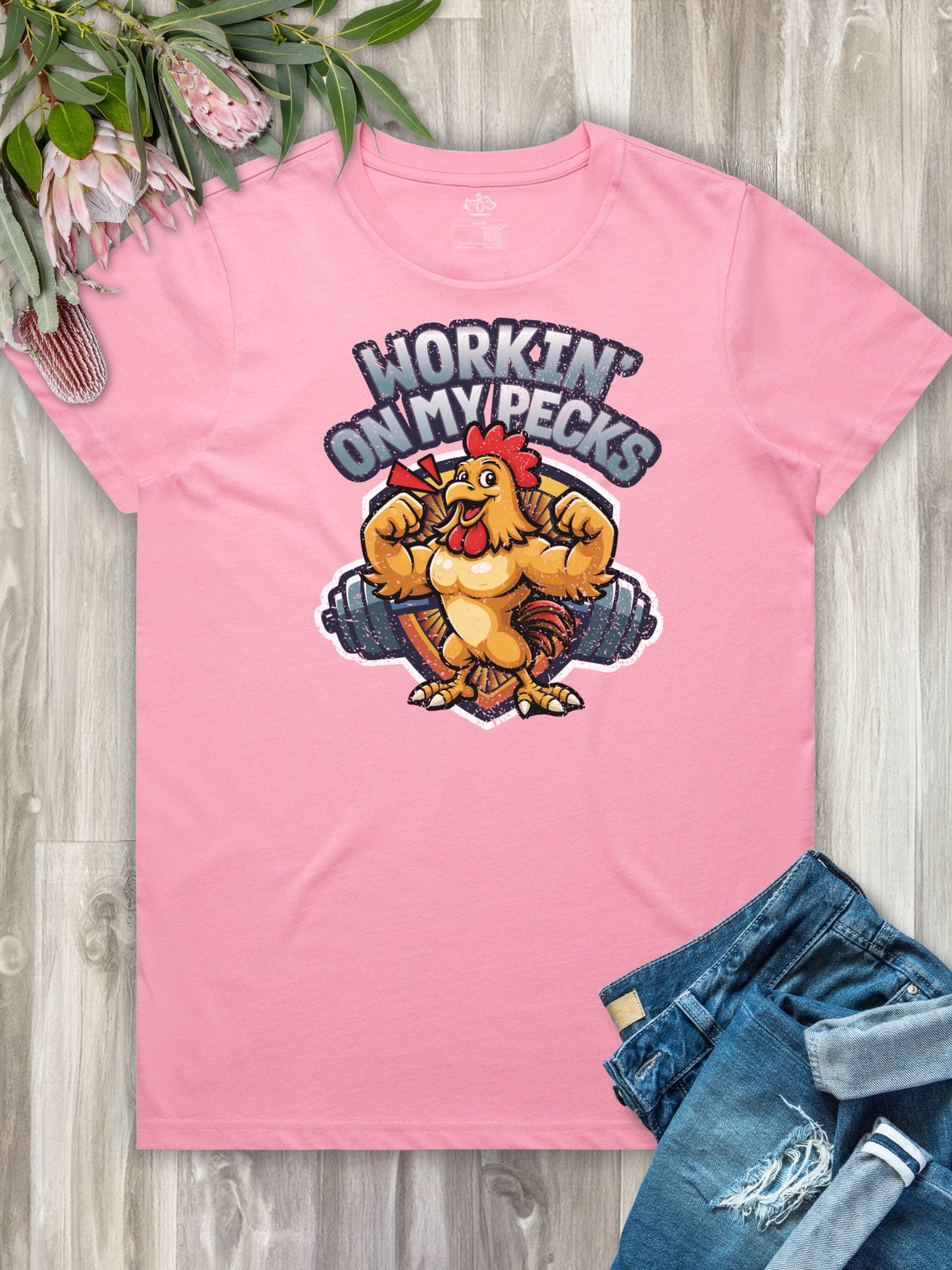 Workin On My Pecks Ava Women's Regular Fit Tee