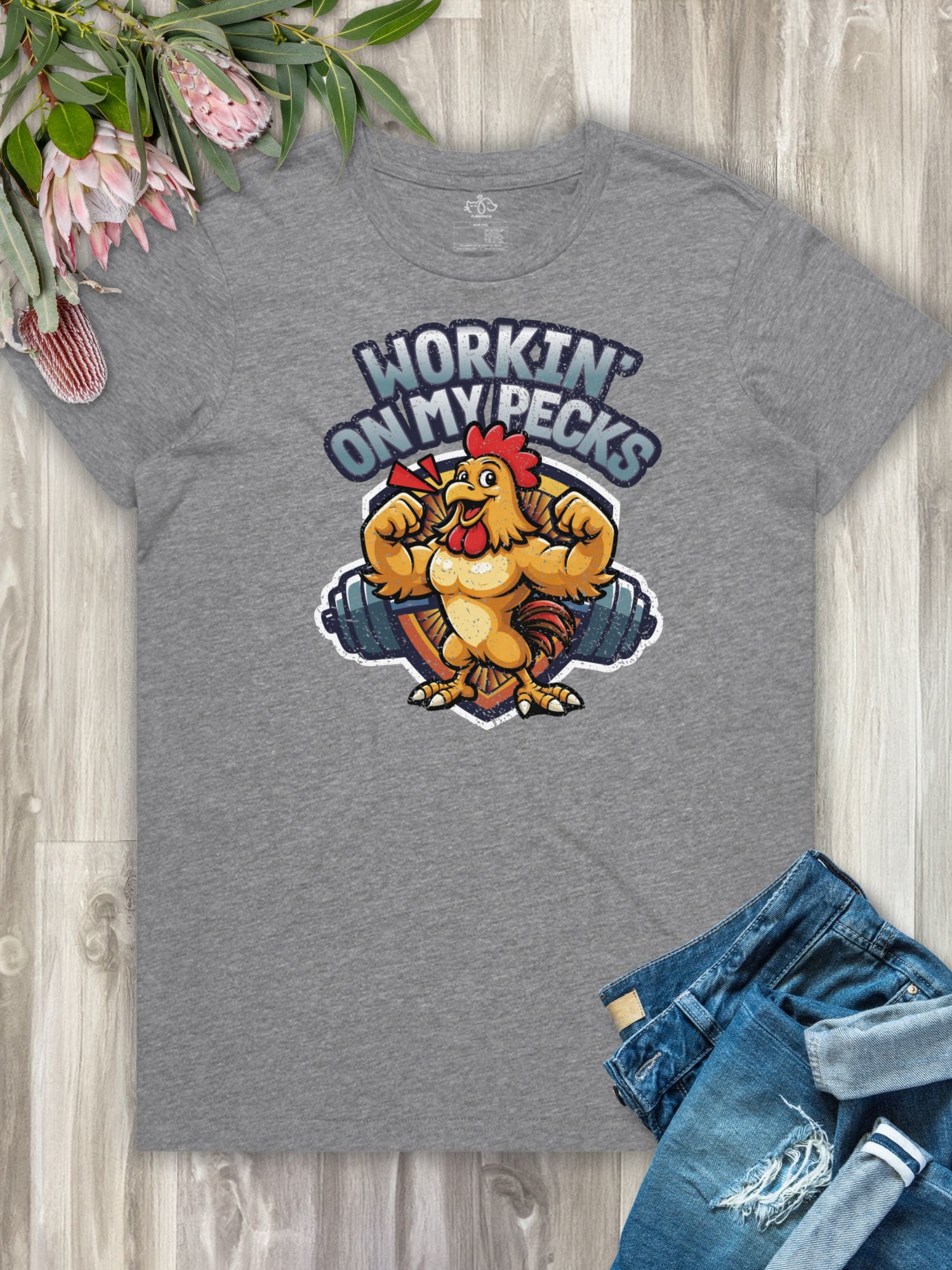 Workin On My Pecks Ava Women's Regular Fit Tee