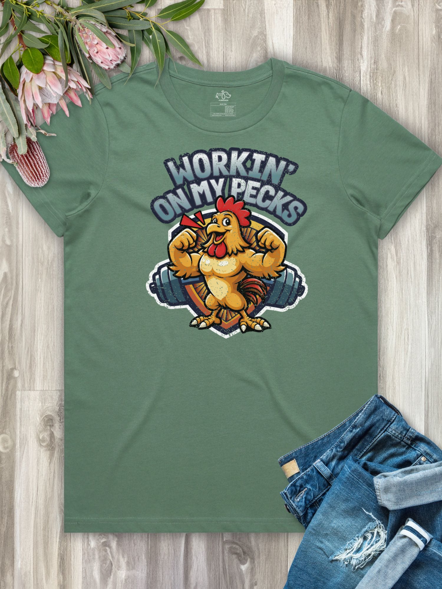 Workin On My Pecks Ava Women's Regular Fit Tee