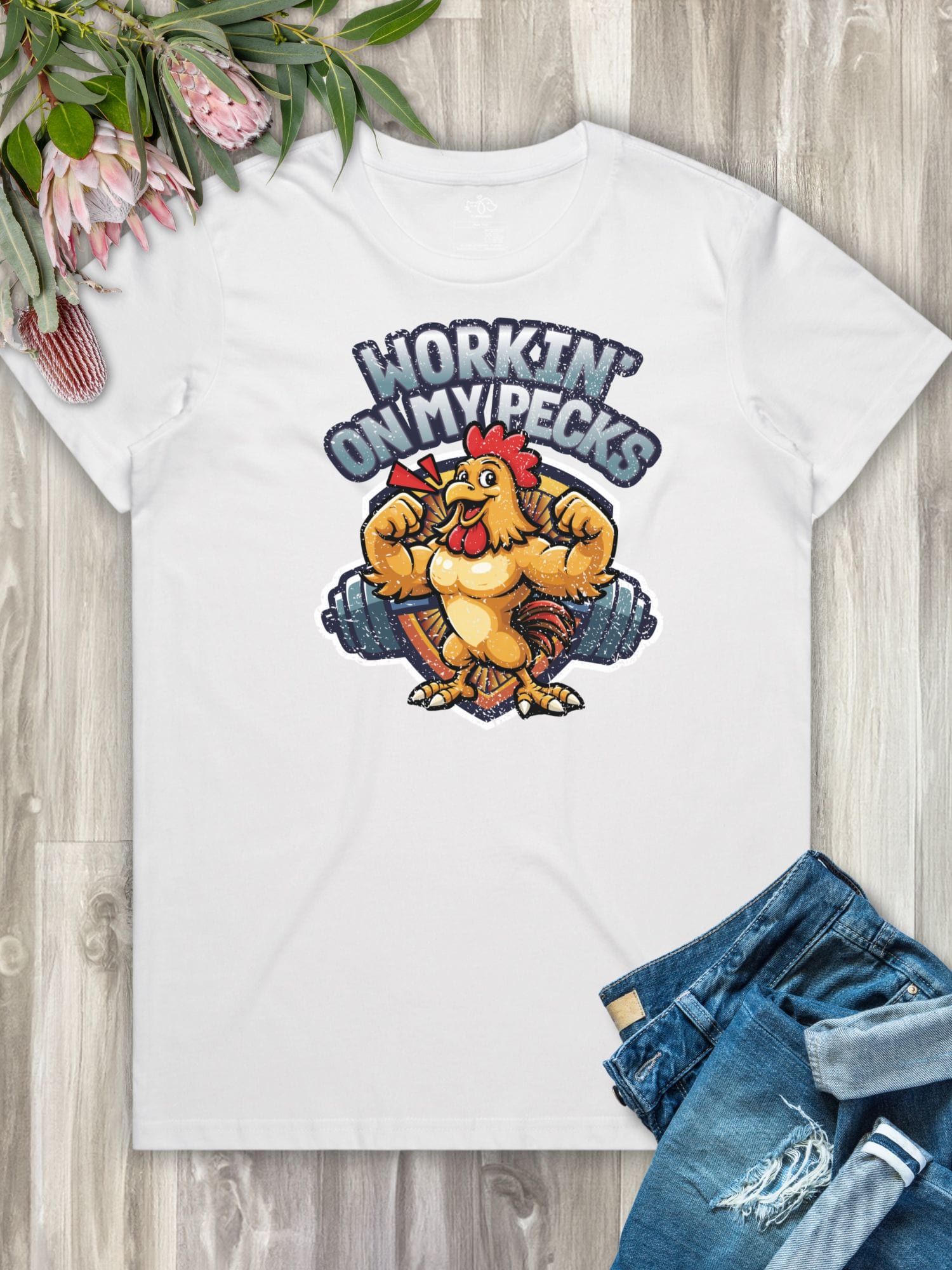 Workin On My Pecks Ava Women's Regular Fit Tee